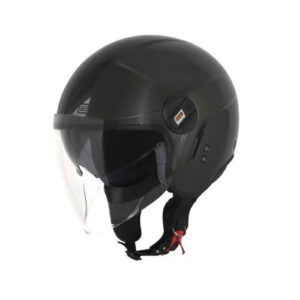 casco jet alpha negro mate