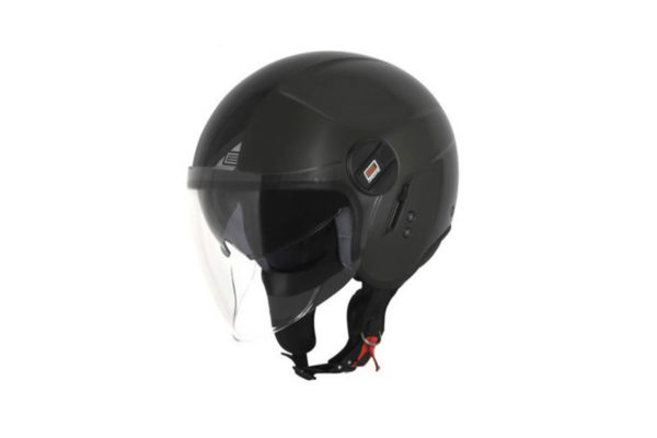 casco jet alpha negro mate