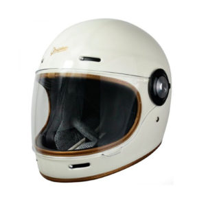 casco integral vintage crema